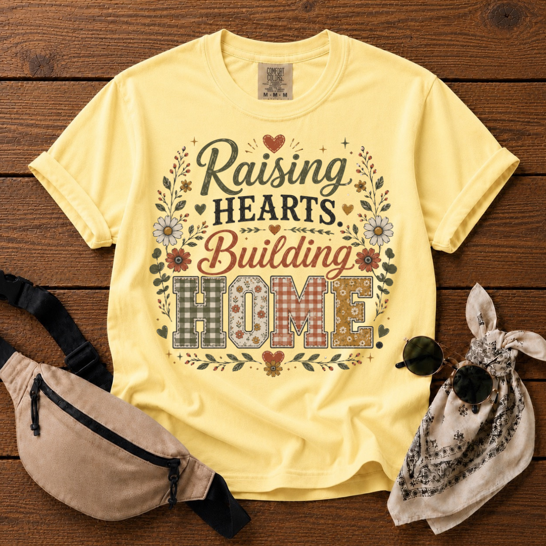 Raising Hearts Building Home Mama T-Shirt