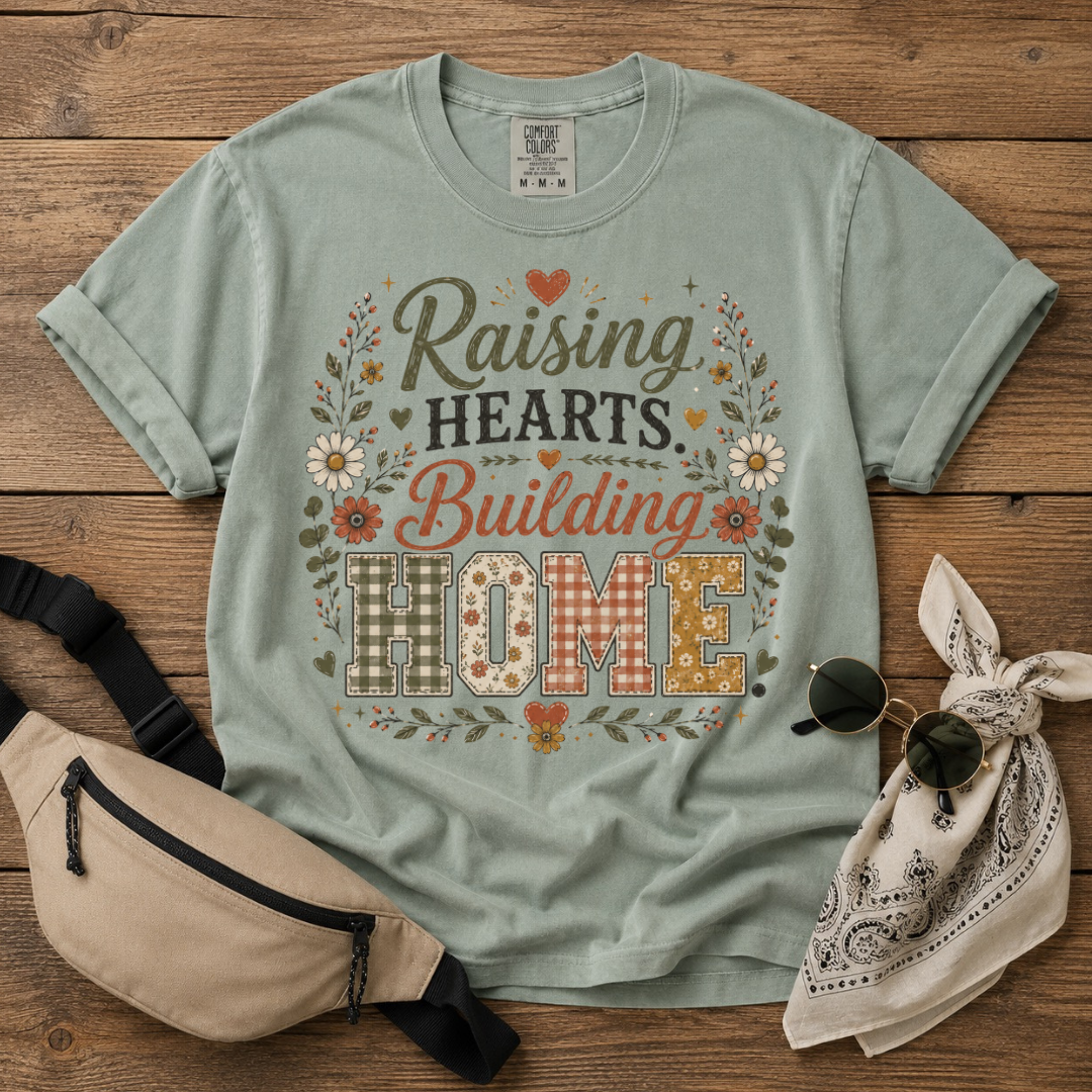 Raising Hearts Building Home Mama T-Shirt