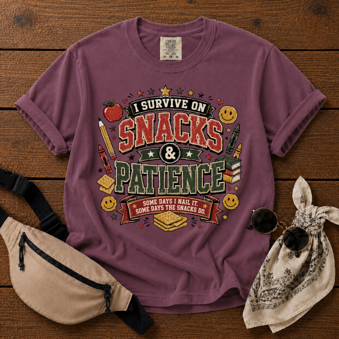 Snacks And Patience Mom T-Shirt