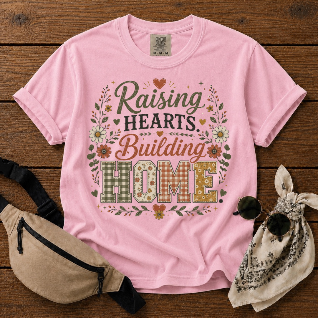 Raising Hearts Building Home Mama T-Shirt