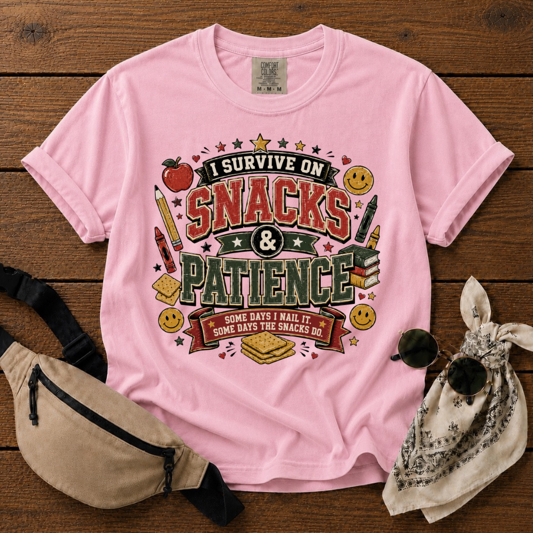 Snacks And Patience Mom T-Shirt