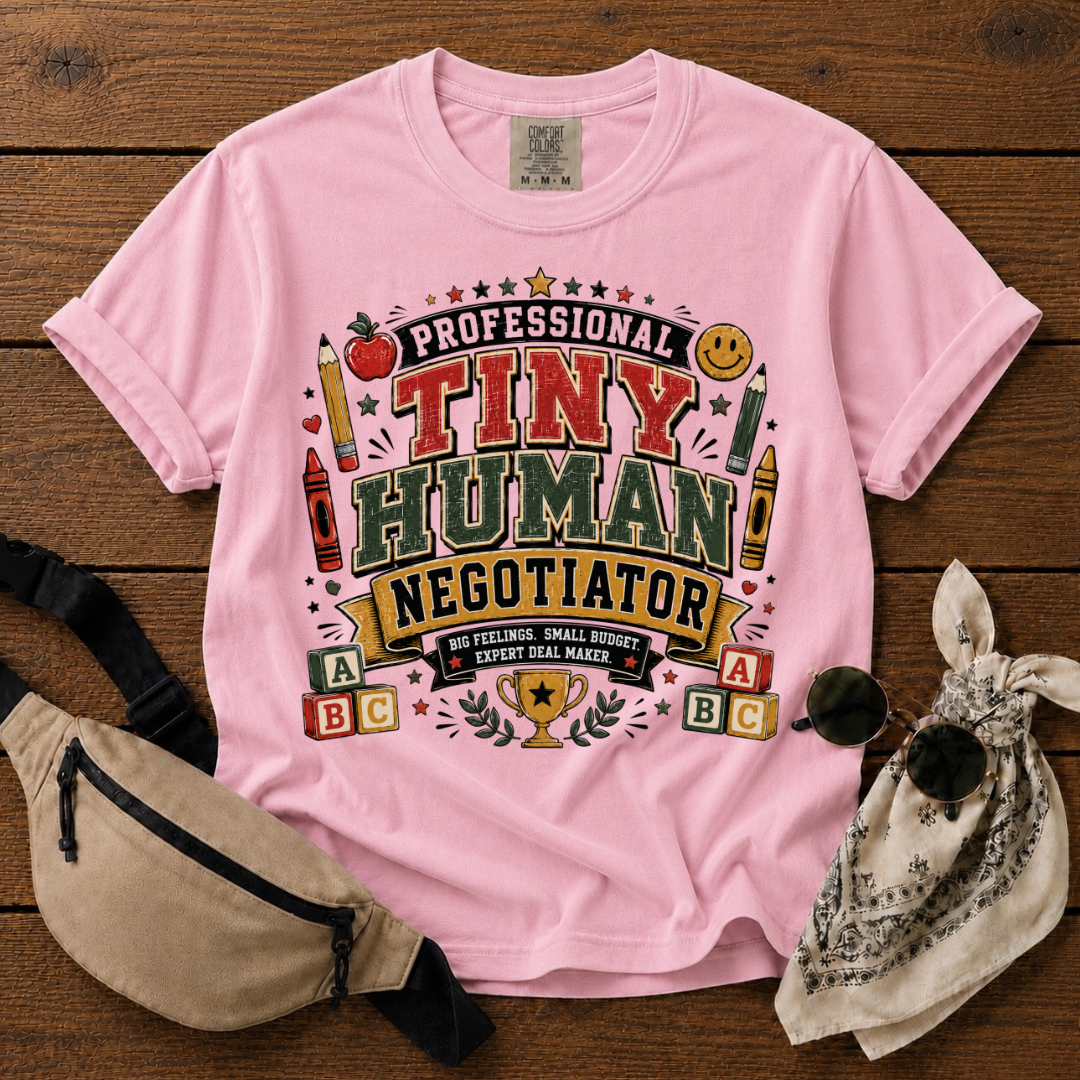 Tiny Human Negotiator Mom T-Shirt