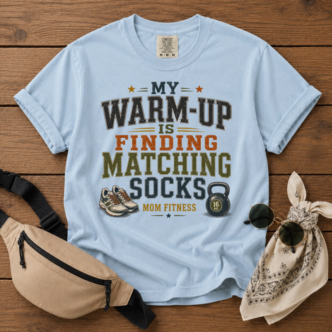 Finding Socks is Mom's Warmup T-Shirt