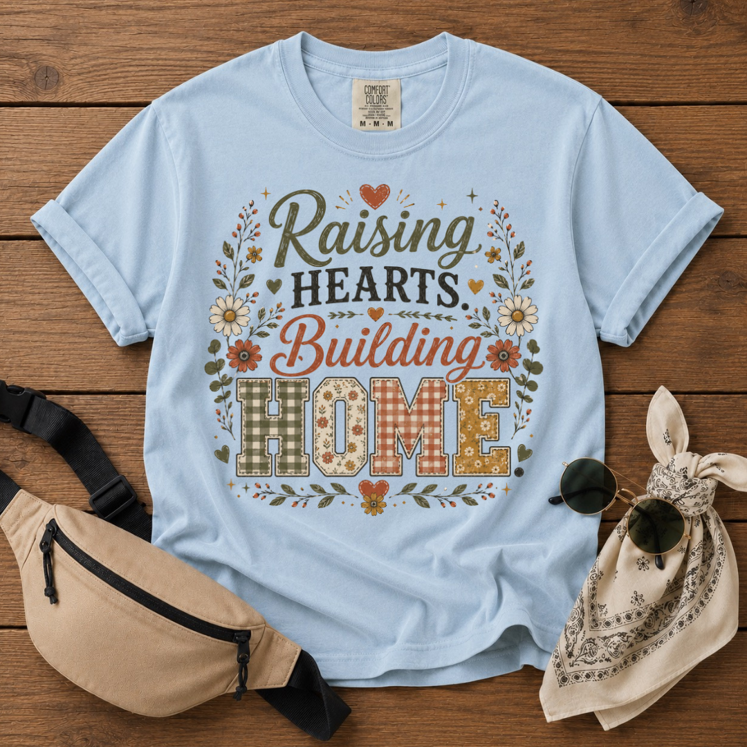 Raising Hearts Building Home Mama T-Shirt
