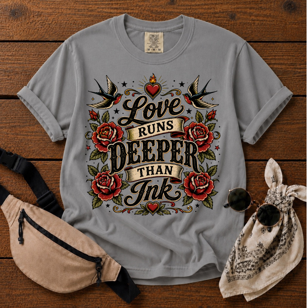 Love Runs Deeper Than Ink T-Shirt