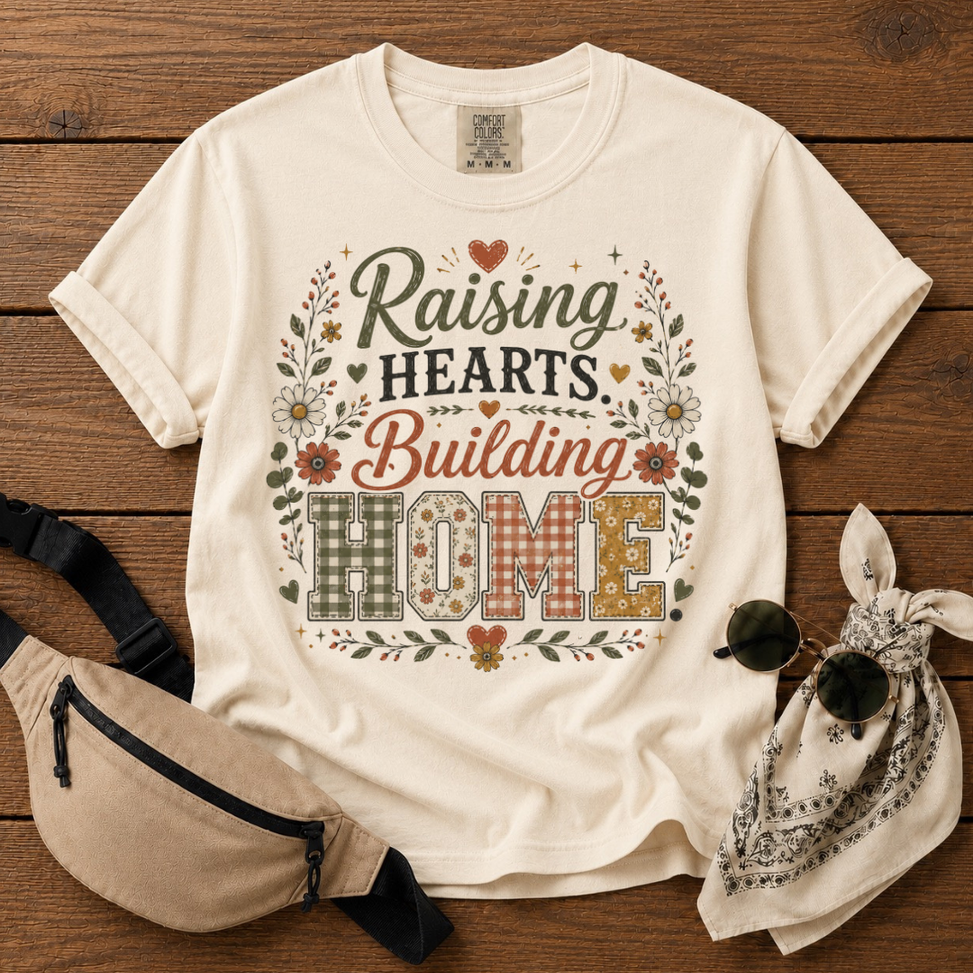 Raising Hearts Building Home Mama T-Shirt