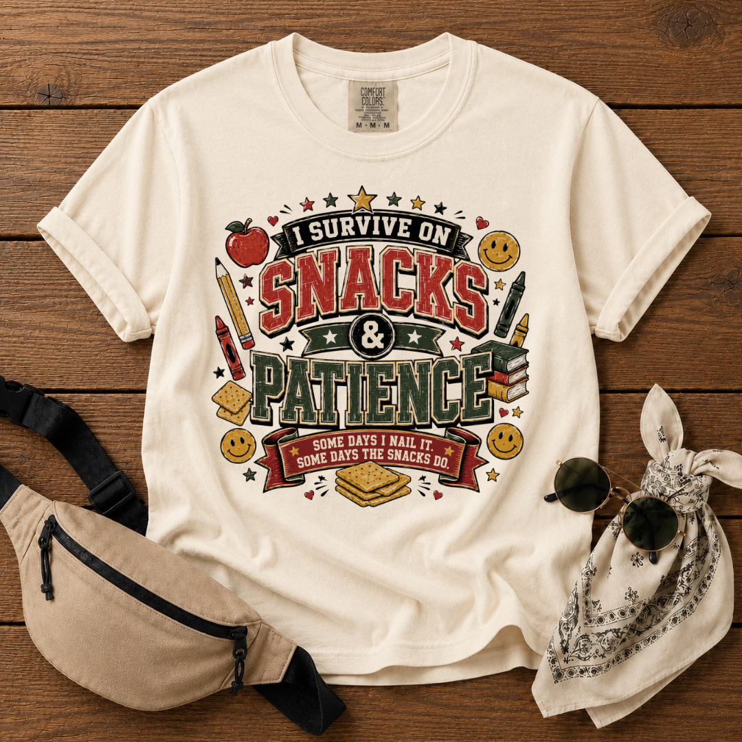 Snacks And Patience Mom T-Shirt