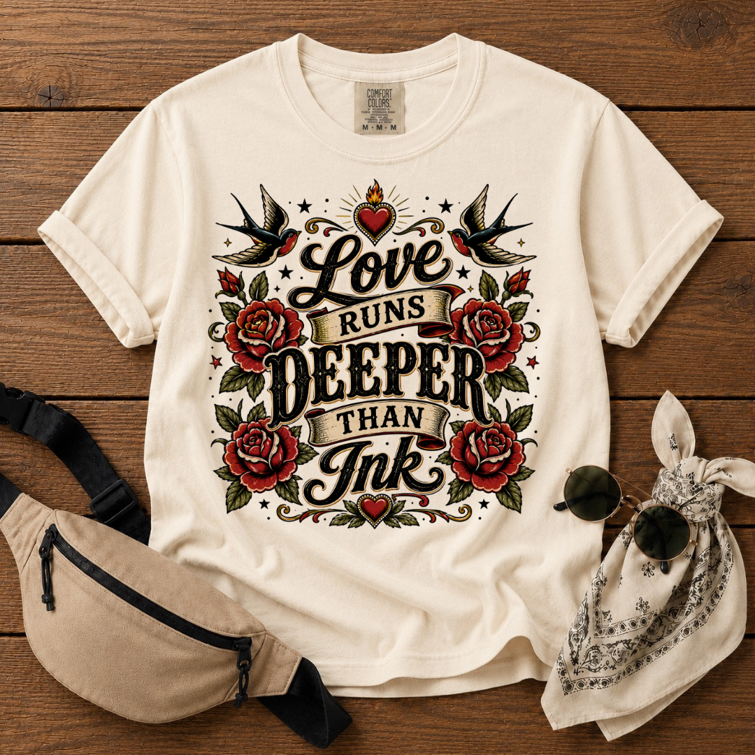 Love Runs Deeper Than Ink T-Shirt