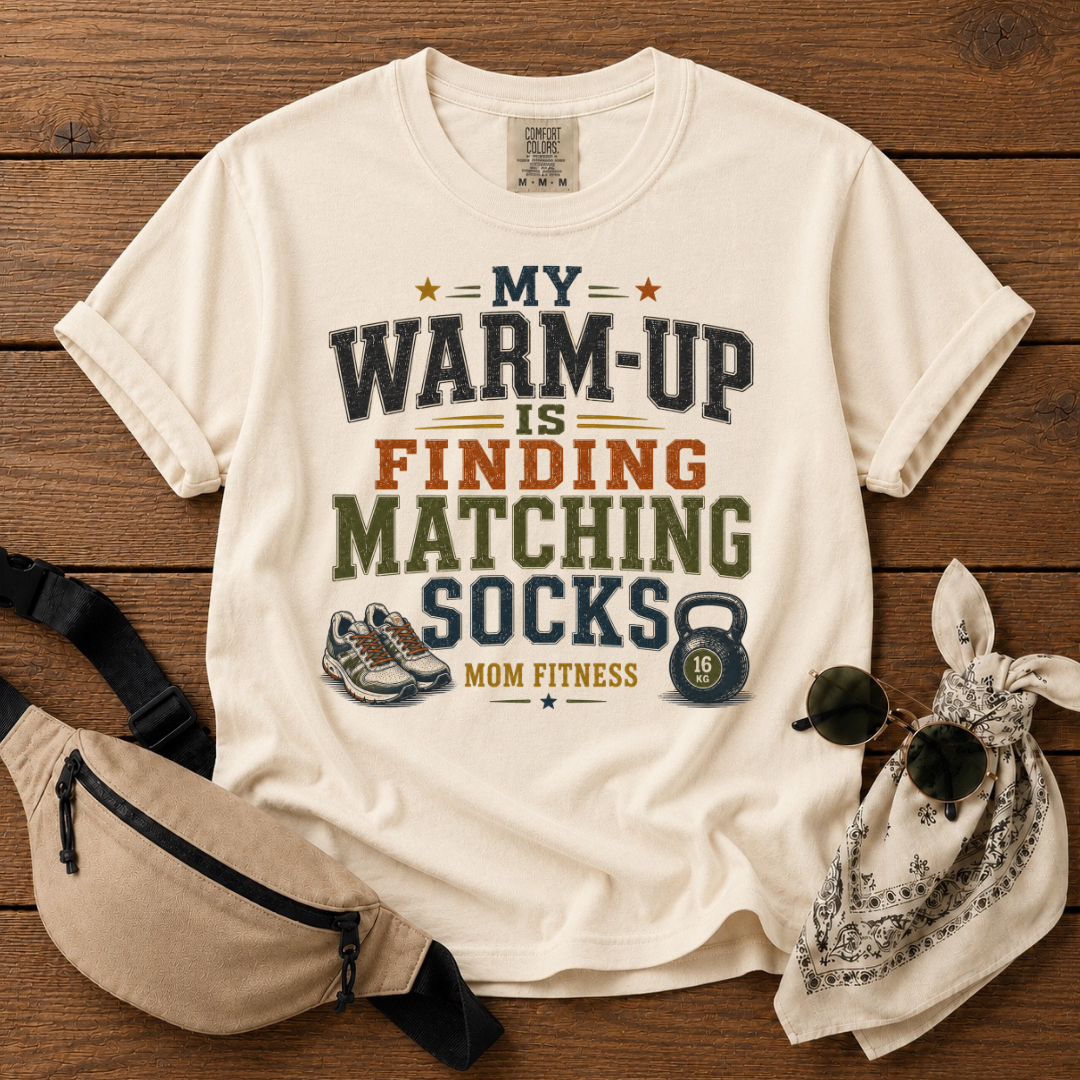 Finding Socks is Mom's Warmup T-Shirt