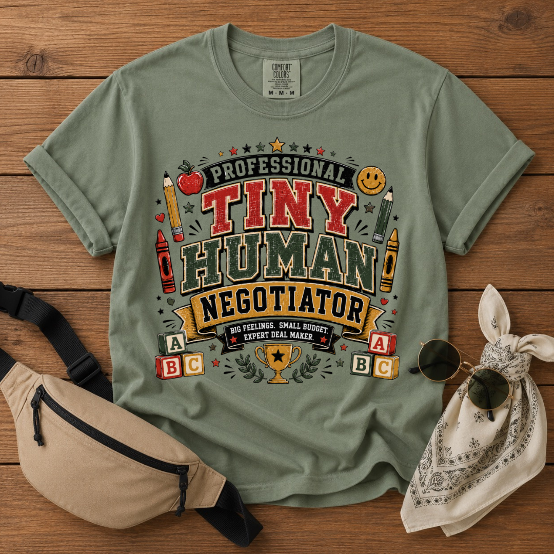 Tiny Human Negotiator Mom T-Shirt