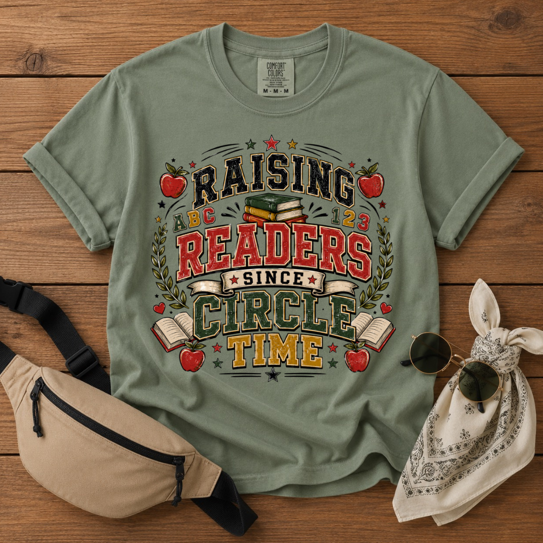 Raising Readers Teacher Mama T-Shirt