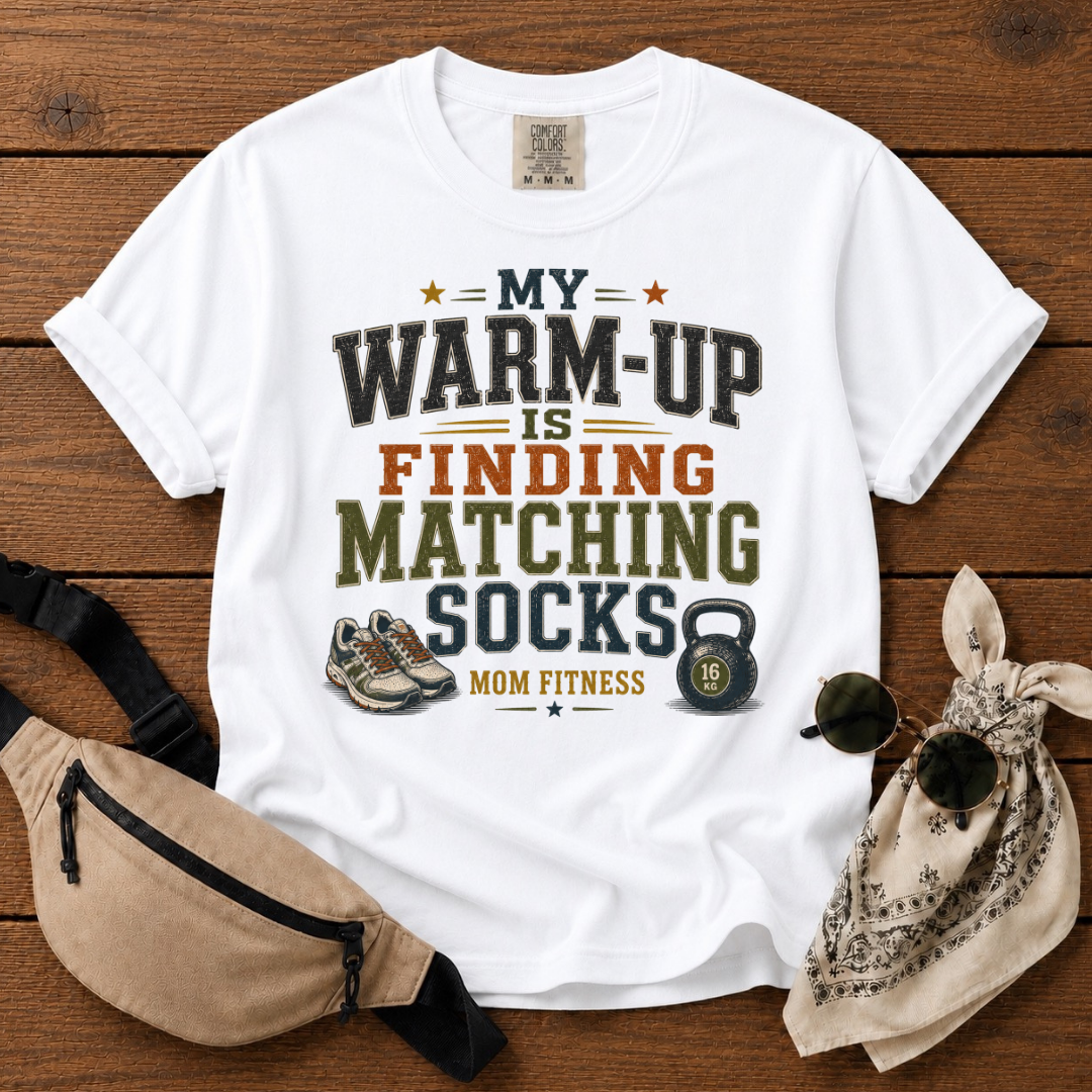 Finding Socks is Mom's Warmup T-Shirt