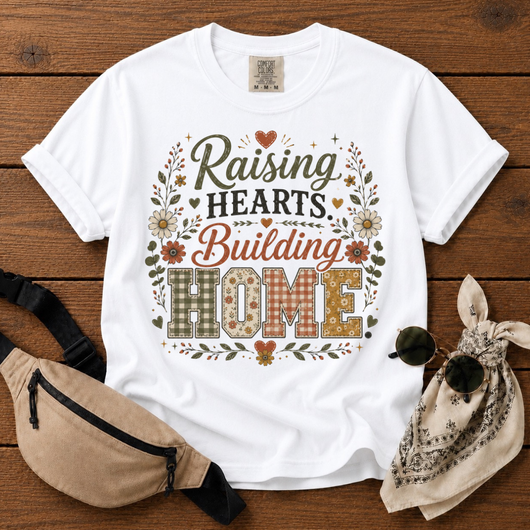 Raising Hearts Building Home Mama T-Shirt