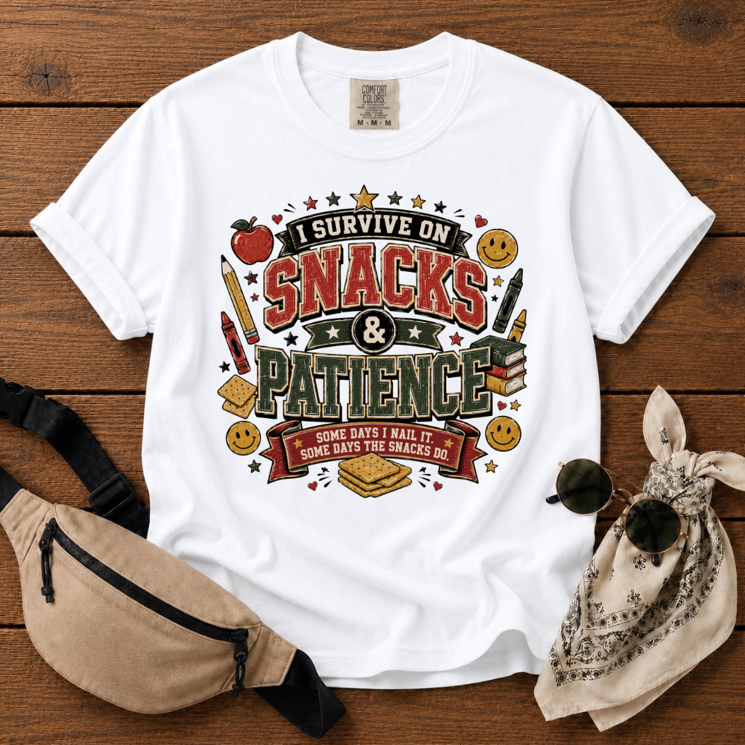 Snacks And Patience Mom T-Shirt