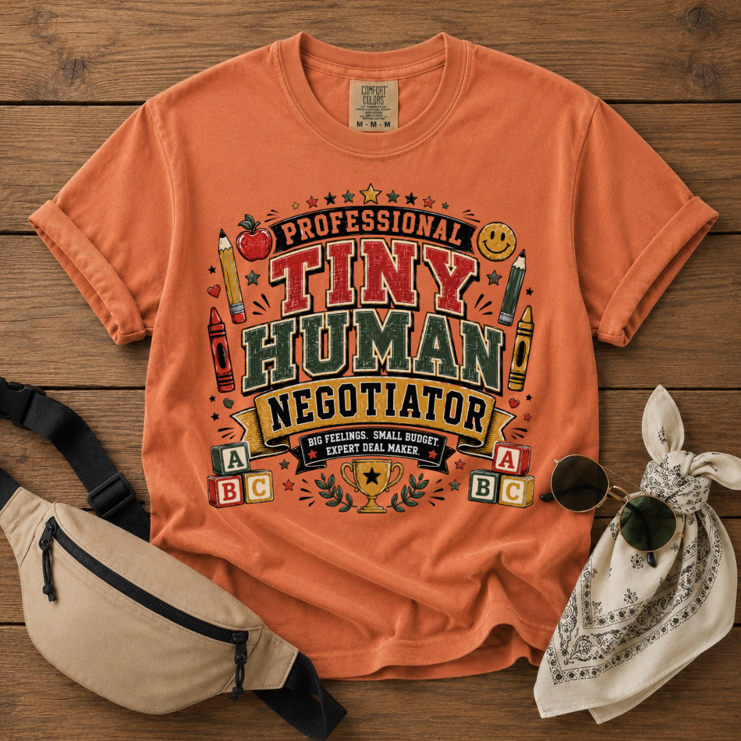 Tiny Human Negotiator Mom T-Shirt